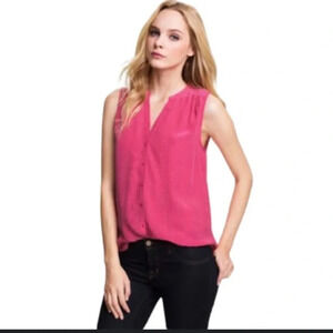 Joie Pink Top Nwot 190$ silk designer boho contemporary classic fall casual